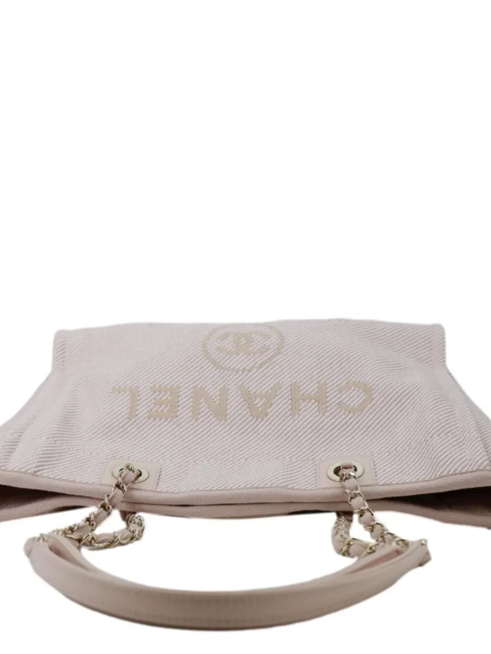 Chanel  Deauville Small Mixed Fibers Canvas Tote Bag Light Pink